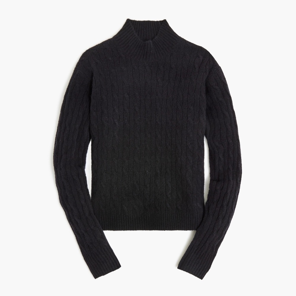 Jcrew Cable-knit mockneck